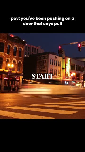Take 1 at 0:05: hook line on top, the word “start” as caption